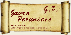Gavra Peruničić vizit kartica